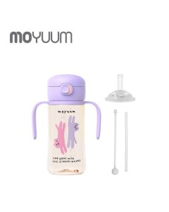 Moyuum MY158 PPSU 防逆流彈蓋吸管杯270ml (粉紫)